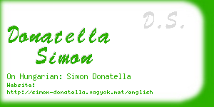 donatella simon business card